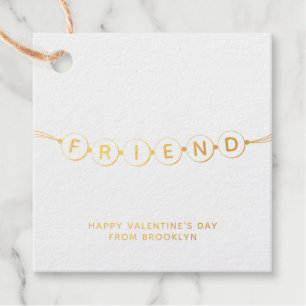 Friend cute friendship bracelet Valentine's Day Favour Tags