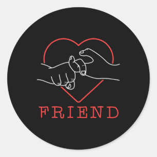 Friend Cute Language Pride Deaf Awareness 1 Classic Round Sticker