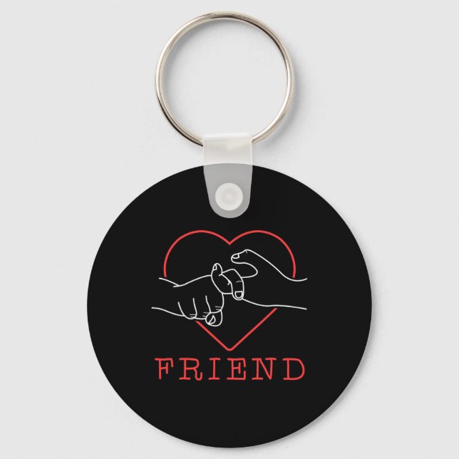 Friend Cute Language Pride Deaf Awareness 1  Key Ring (Front)