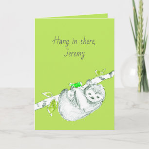 Friend Encouragement Thinking of You Sloth Card
