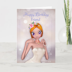 Friend Fantasy Female In Cream Dress Card