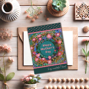 Friend Floral Hearts Pretty Unique Mother’s Day Card