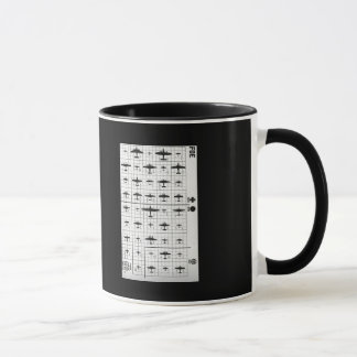 Friend & Foe WWII Aircraft Silhouettes Mug
