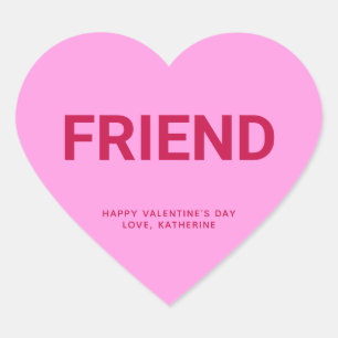 Friend fun cute Valentine's Day conversation Heart Sticker