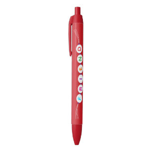 Friend fun friendship bracelet red Valentine's Day Black Ink Pen