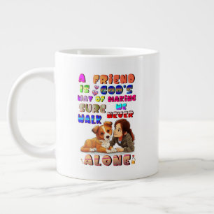 Friend Gods Way Of Making Sure We Never Walk Alone Large Coffee Mug