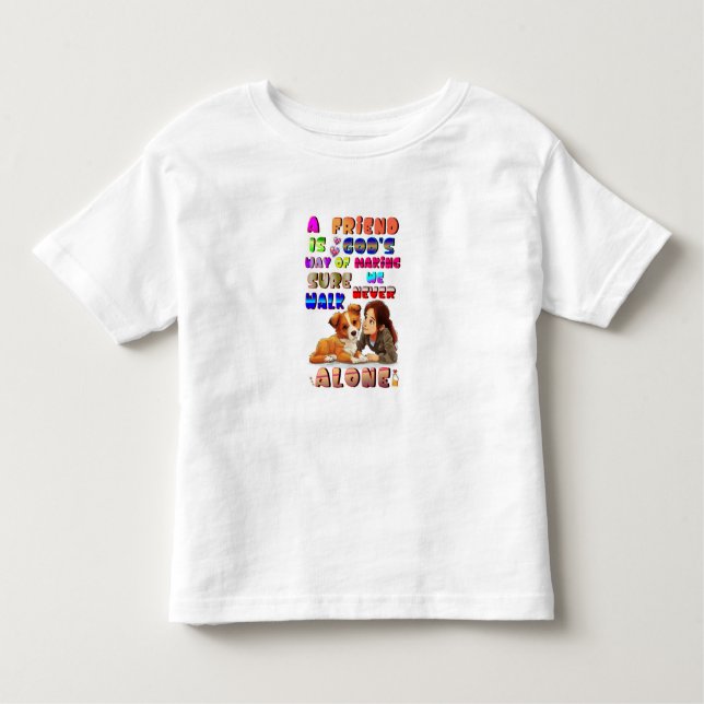 Friend Gods Way Of Making Sure We Never Walk Alone Toddler T-Shirt (Front)