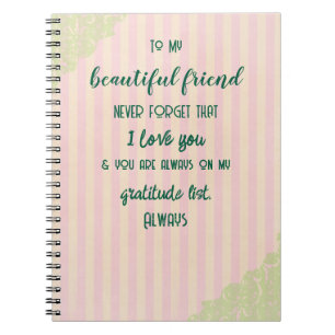 Friend Gratitude Notebook