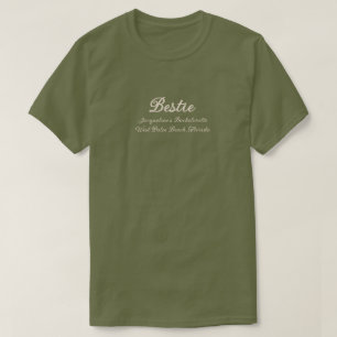 Friend Group Green Beige Bach Party Outfit T-Shirt
