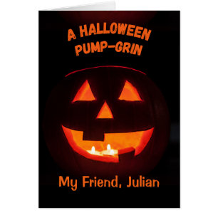 Friend Halloween Add a Name Cute Jack o' Lantern
