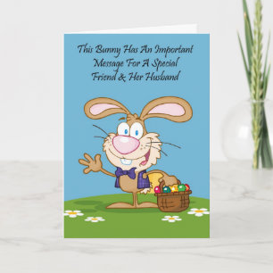 Friend & Her Husband Jelly Bean Humour Easter Card