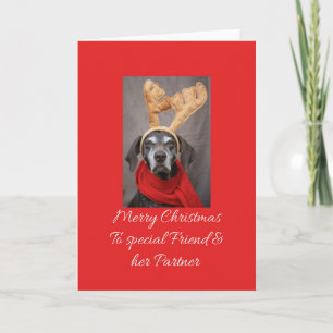 Friend & her Partner Merry Christmas card