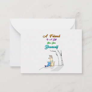 Friend Is A Gift You Give Yourself Dogs Friendship Card