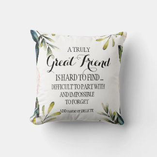 Friend Leaving Gift Script for Friend Appreciation Cushion