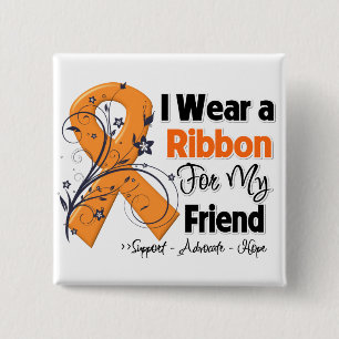 Friend - Leukaemia Ribbon 15 Cm Square Badge