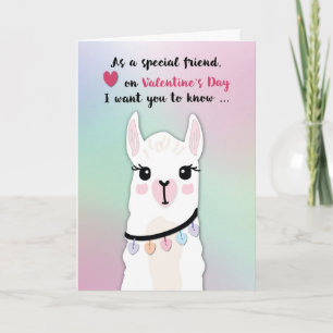 Friend Llamas Valentine’s Day Hearts Card