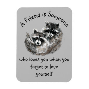 Friend Loves You Cute Raccoons  Magnet