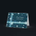 Friend Merry Christmas Card Blue Snowflakes<br><div class="desc">Merry Christmas greeting card for friend in stylish turquoise and blue with festive snowflake pattern,  wish your friends all the best this holiday season with this fun greeting card.</div>