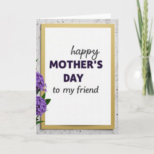 Friend Mothers Day Floral Card