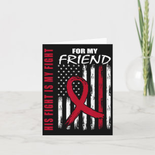 Friend Multiple Myeloma Awareness American Flag Pr Card