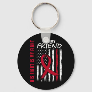 Friend Multiple Myeloma Awareness American Flag Pr Key Ring