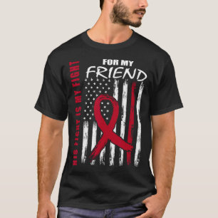Friend Multiple Myeloma Awareness American Flag Pr T-Shirt