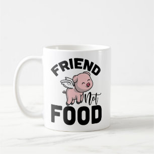 Friend Not Food Pig Mug – Animal Lover & Vegan Mes