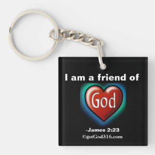 Friend of God Heart gotGod316.com Key Ring
