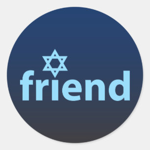 Friend of Israel Classic Round Sticker