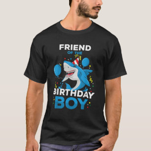 Friend of The Birthday Boy Shark Ocean Theme Match T-Shirt