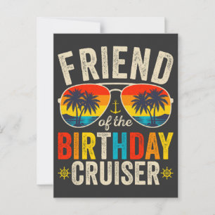 Friend of the Birthday Cruiser Vacation Postcard