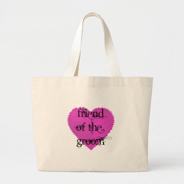 Friend of the Groom Large Tote Bag (Front)