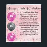 Friend poem - 18th Birthday Notepad<br><div class="desc">A great gift for a friend on their 18th Birthday</div>