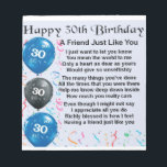 Friend Poem - 30th Birthday Notepad<br><div class="desc">A great gift for a friend on their 30th Birthday</div>