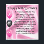 Friend poem - 60th Birthday Notepad<br><div class="desc">A great gift for a friend on their 60th Birthday.</div>