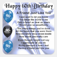 Friend Poem 60th Birthday