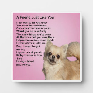 Friend Poem Plaque - Chihuahua dog Design