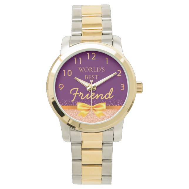 Friend purple gold bow watch (Front)