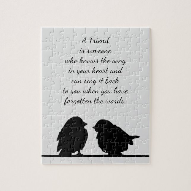 Friend quote Song in your Heart & Birds Jigsaw Puzzle (Vertical)