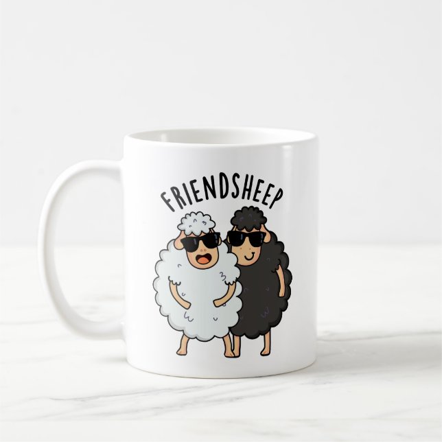 Friend-sheep Funny Sheep Pun  Coffee Mug (Left)