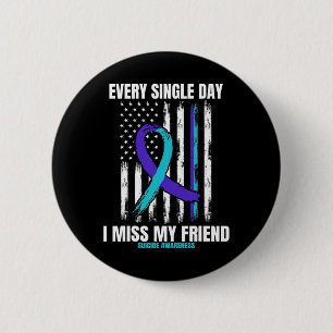 Friend Suicide Awareness Prevention American Flag  6 Cm Round Badge