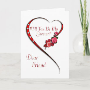 Friend, Swirling heart Greeter invitation