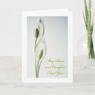 Friend Sympathy with Peace Lily in Soft Tones Card