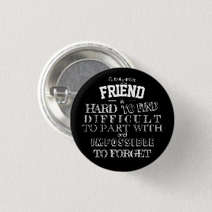 Friend Thank you Appreciation Gift script bff 3 Cm Round Badge