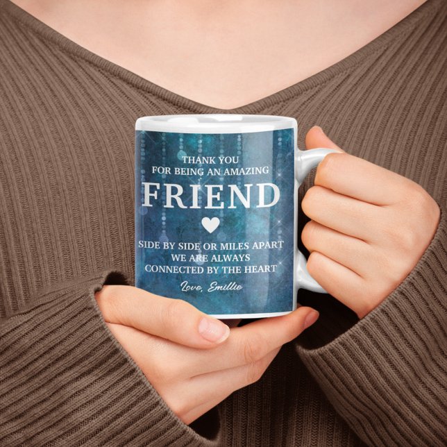 Friend Thank You Heartfelt Message Personalised Coffee Mug (Friend Thank You Heartfelt Message Personalized Coffee Mug
)