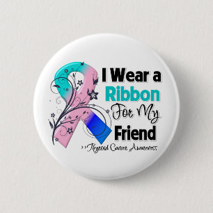 Friend - Thyroid Cancer Ribbon 6 Cm Round Badge