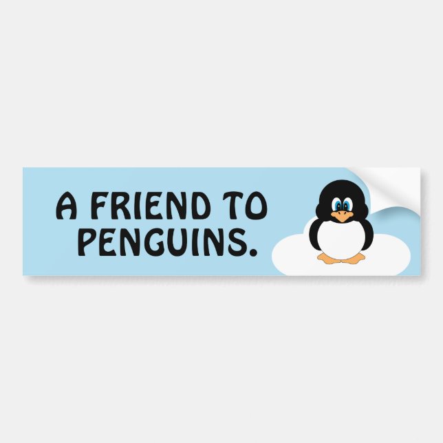 Friend to Penguins Bumper Sticker (Front)