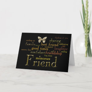 Friend Word Art Card