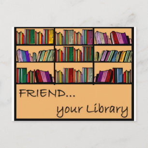 Friend your library postcard