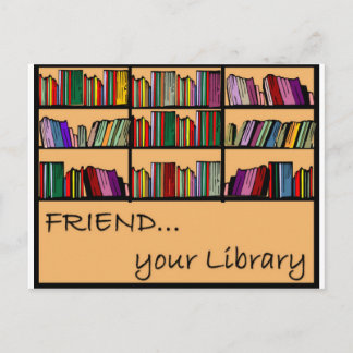 Friend your library postcard